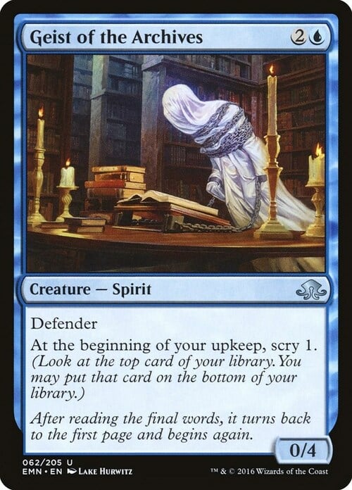 Geist of the Archives Card Front