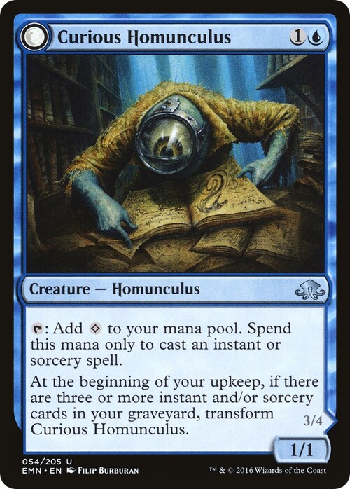 Curious Homunculus // Voracious Reader Card Front