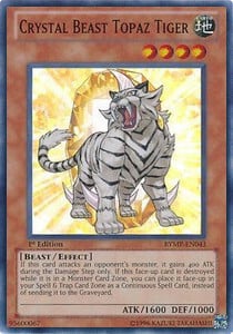 Crystal Beast Topaz Tiger Card Front