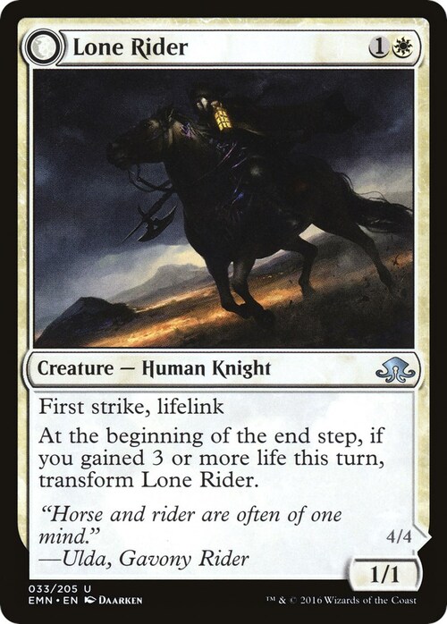 Lone Rider // It That Rides as One Card Front