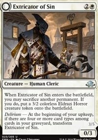 Extricator of Sin // Extricator of Flesh Card Front