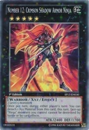 Number 12: Crimson Shadow Armor Ninja · Starfoil Rare 30st