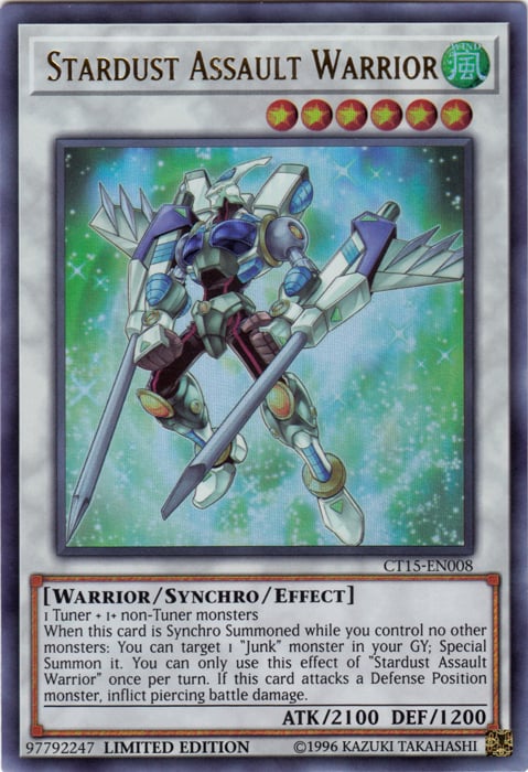 Stardust Assault Warrior Card Front