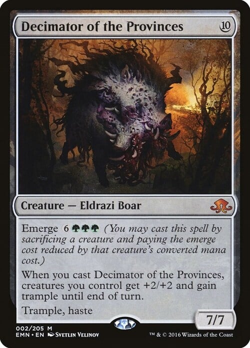 Decimator of the Provinces Card Front