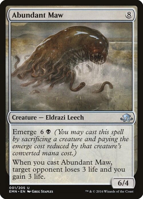 Abundant Maw Card Front