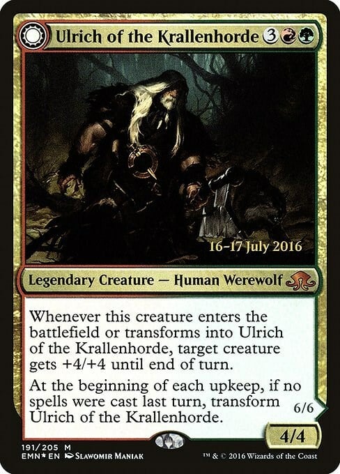 Ulrich of the Krallenhorde // Ulrich, Uncontested Alpha Card Front