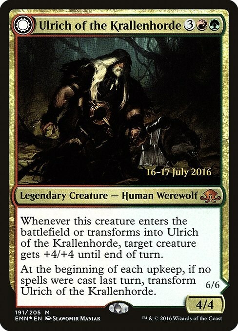 Ulrich of the Krallenhorde // Ulrich, Uncontested Alpha Card Front