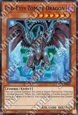 Red-Eyes Zombie Dragon Card Front