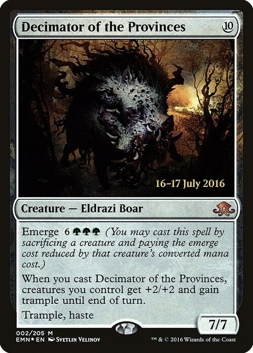 Decimator of the Provinces Card Front