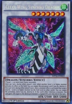 Clear Wing Synchro Dragon Card Front