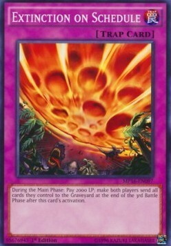 Extinction on Schedule Card Front