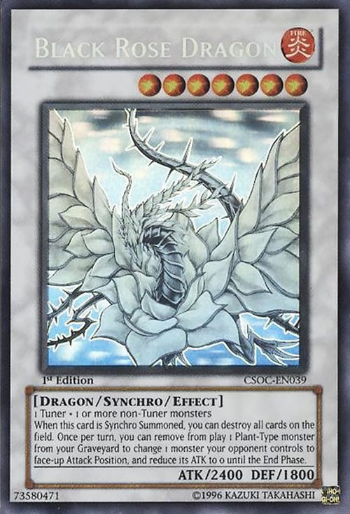 Black Rose Dragon Card Front