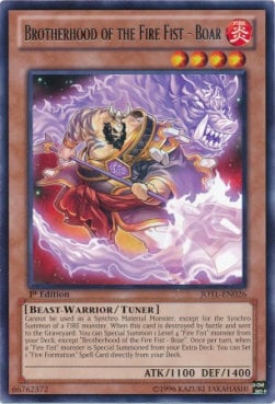 Brotherhood of the Fire Fist - Boar Card Front