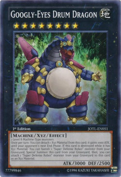Googly-Eyes Drum Dragon Card Front