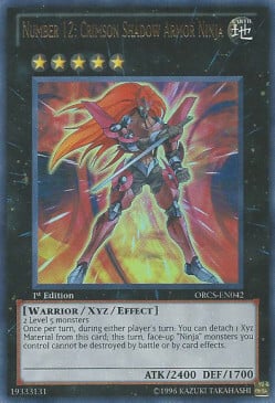 Number 12: Crimson Shadow Armor Ninja Card Front