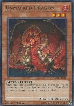 Unmasked Dragon Card Front