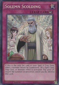 Solemn Scolding Card Front