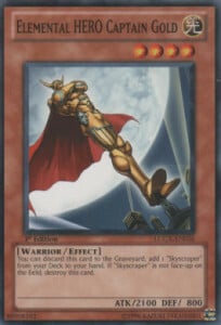 Elemental Hero Captain Gold Card Front