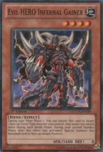 Evil HERO Infernal Gainer Card Front