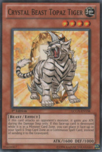 Bestia Cristallo Tigre Topazio Card Front