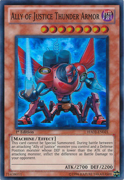 Ally of Justice Thunder Armor Card Front