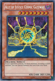 Ally of Justice Cosmic Gateway · Secret Rare 022sec