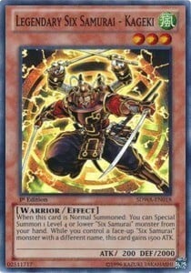 Legendary Six Samurai - Kageki Card Front