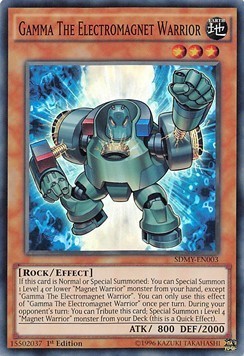 Yu-Gi-Oh! Gamma The Electromagnet Warrior – Super Rare 1st Edition – SDMY-EN003 From Yugi Muto Structure Deck