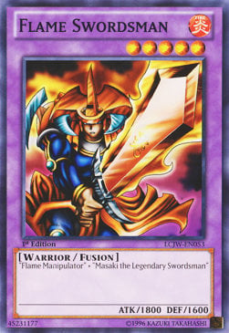 yugioh flame swordsman cards Blue ultra promo LC04-EN001 inflict 500 damage to your opponent Flame Swordsman