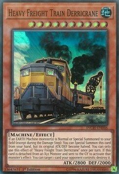 Heavy Freight Train Derricrane Card Front