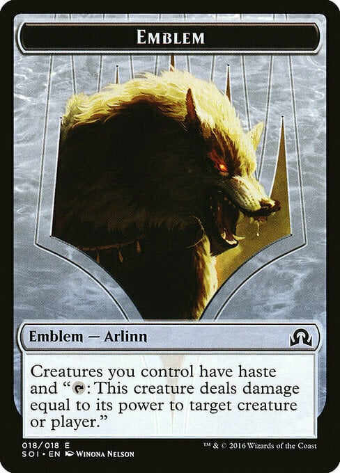 Arlinn, Embraced by the Moon Emblem Card Front