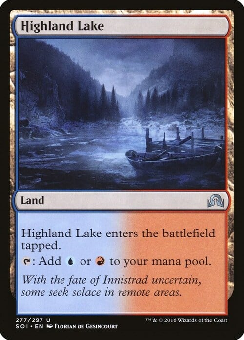 Lago de las tierras altas Frente