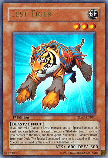 Test Tiger Card Front