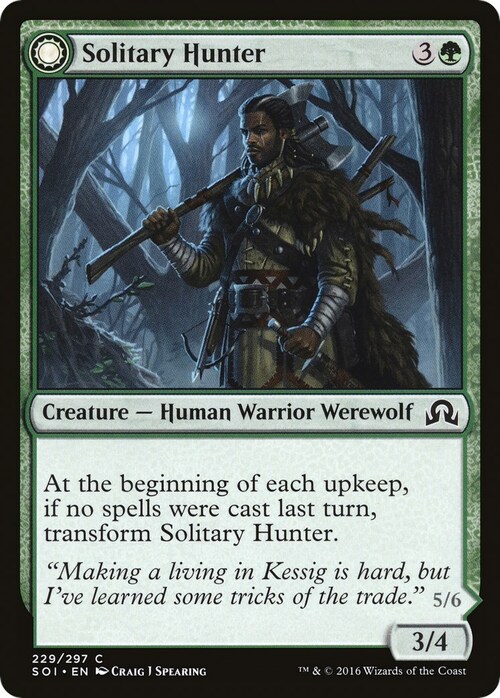 Solitary Hunter // One of the Pack Card Front