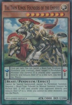 The Twin Kings, Founders of the Empire Card Front