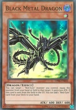 Black Metal Dragon Card Front