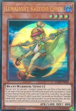 Pulcina Caleidoscopica della Lucelunare Card Front