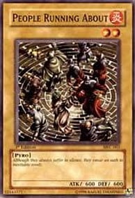 People Running About Card Front