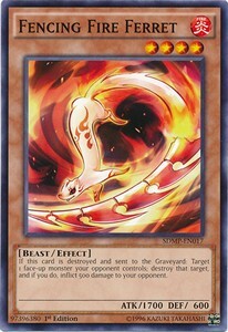 Fencing Fire Ferret Card Front