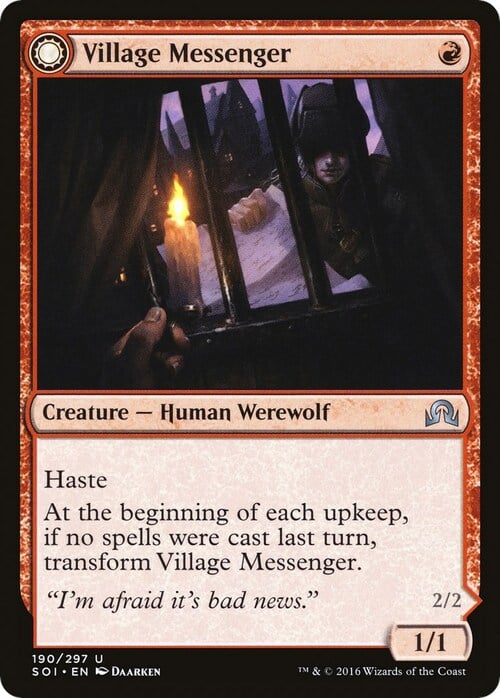 Village Messenger // Moonrise Intruder Card Front