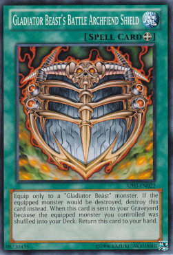 Gladiator Beast's Battle Archfiend Shield Card Front