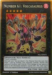 Number 61: Volcasaurus · Gold Rare 073