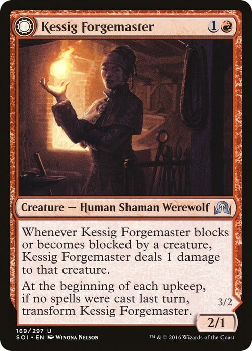 Kessig Forgemaster // Flameheart Werewolf Card Front