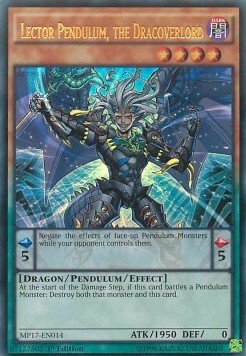 Lector Pendulum, the Dracoverlord Card Front