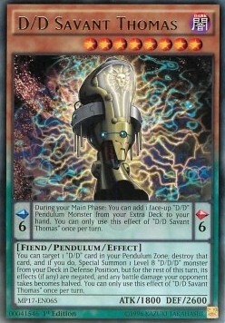 D/D Savant Thomas Card Front