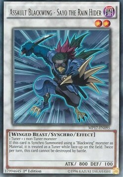 Assault Blackwing - Sayo the Rain Hider Card Front
