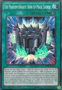The Phantom Knights' Rank-Up-Magic Launch Card Front