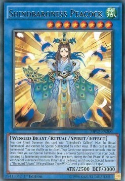 Shinobaroness Peacock Card Front