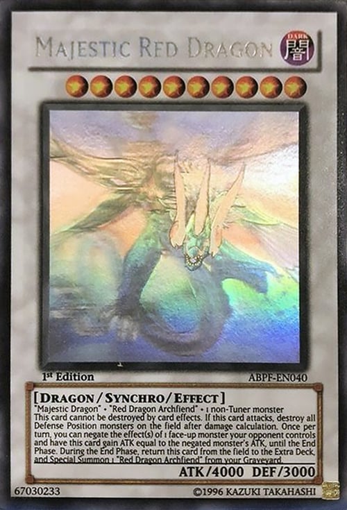Majestic Red Dragon Card Front