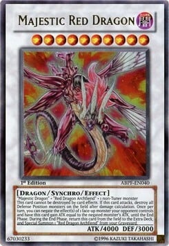 Majestic Red Dragon Card Front
